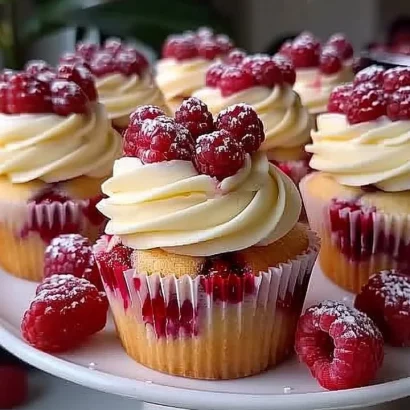 Thumbnail for Almond Wedding Cake Cupcakes with Raspberry Filling