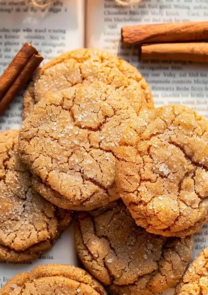 Delicious homemade apple butter cookies on a wooden table