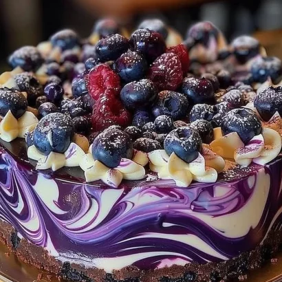 Thumbnail for Blueberry Swirl Cheesecake
