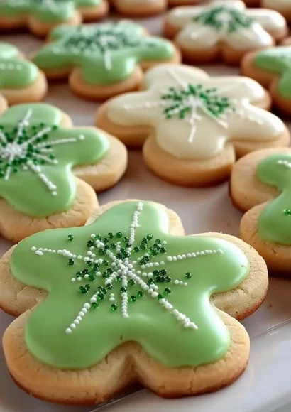 Delicious cream cheese sugar cookies on a plate with sprinkles.