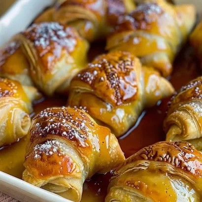 Crescent Roll Apple Dumplings baked with cinnamon and sugar