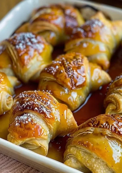 Crescent Roll Apple Dumplings baked with cinnamon and sugar