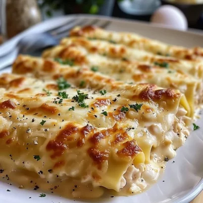 Thumbnail for Garlic Parmesan Chicken Lasagna Roll-Ups