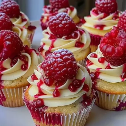 Thumbnail for Heavenly Raspberry Cheesecake Cupcakes