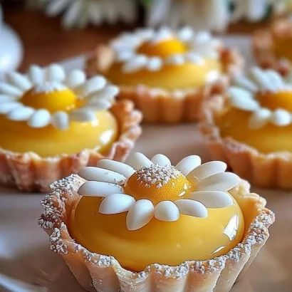 Thumbnail for Lemon Tartlets with Daisy Decoration