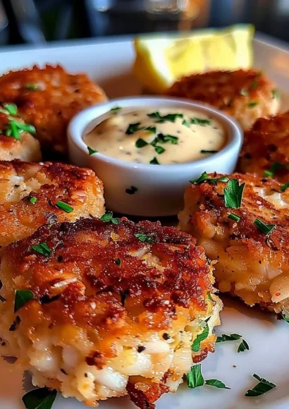 Delicious Maryland crab cakes with fresh ingredients and seasonings