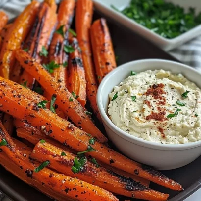 Thumbnail for Roasted Carrots with Whipped Feta Dip