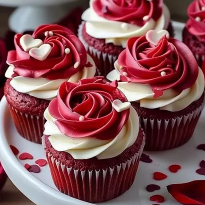 Thumbnail for Rose Red Velvet Cupcakes