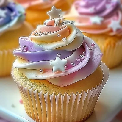 Thumbnail for Soft and Sweet Pastel Star Cupcakes with Buttercream Frosting