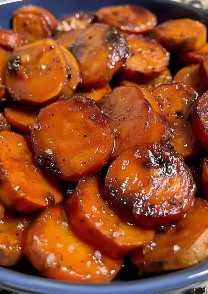 Delicious Southern candied sweet potatoes served as a festive holiday dish