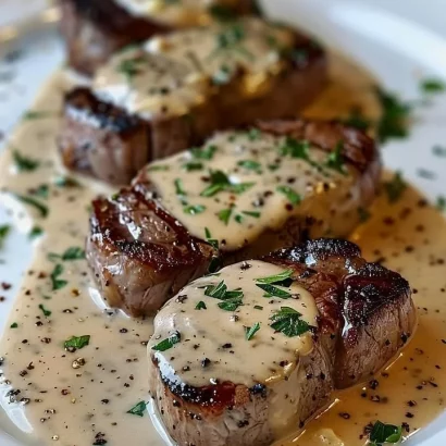 Thumbnail for Steak with Haunted Bourbon Garlic Cream Sauce