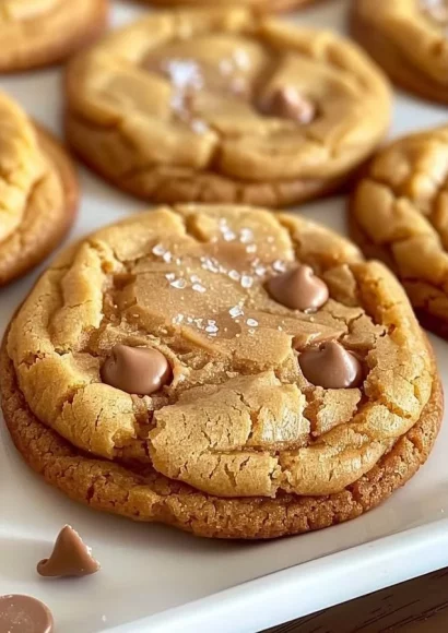 Thick and chewy peanut butter cookies fresh out of the oven
