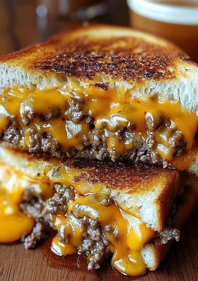 Ultimate patty melt with secret sauce served on grilled bread
